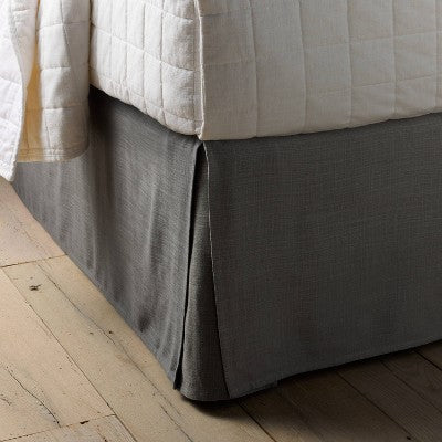 Full/Queen Linen Bed Skirt Gray - Casaluna