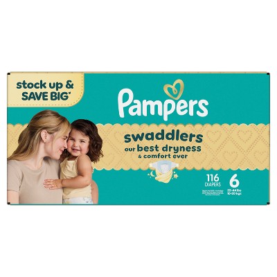 Pampers Swaddlers Sensitive Disposable Diapers Massive Pack - Size 6 - 116ct