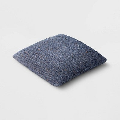 Square Marled Knit Pillow Gray Blue - Threshold
