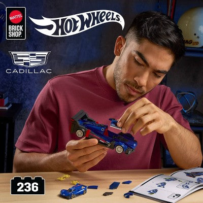 Mattel Brick Shop Hot Wheels Cadillac Project GTP Hypercar Building  - 236pc