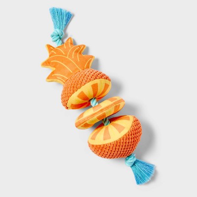 16" Pineapple with Rope Dog Toy - Sun Squad