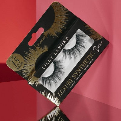 Lilly Lashes Luxury Synthetic False Eyelashes Drama - Flashy - 1ct