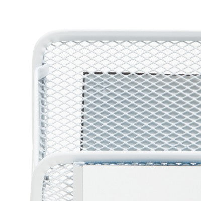 U Brands Locker Magnetic Mesh Mirror Cup White