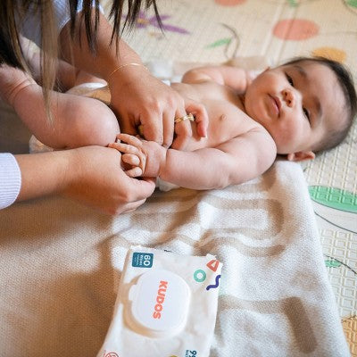 Kudos Skin-Loving Baby Wipes - 99% Water, Plastic-Free & Unscented - 180ct/3pk