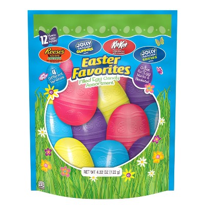 Reese's, Jolly Rancher, Kit Kat Assorted Flavored Pre-Filled Plastic Egg Easter Candy - 4.3oz/12ct