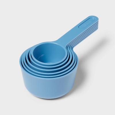 6pc Measuring Cup Set Blue - Room Essentials