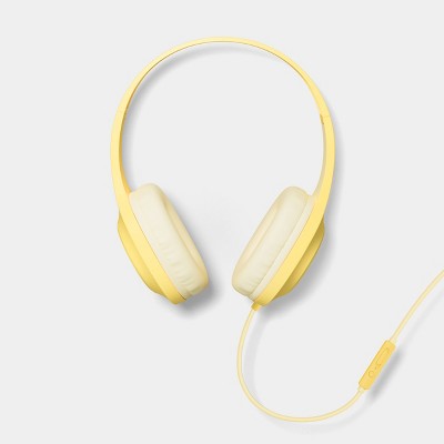Wired On-Ear Headphones Sunny Yellow/White - heyday
