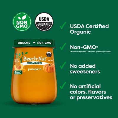 Beech-Nut Non-GMO Organics Pumpkin Baby Food Jar - 4oz