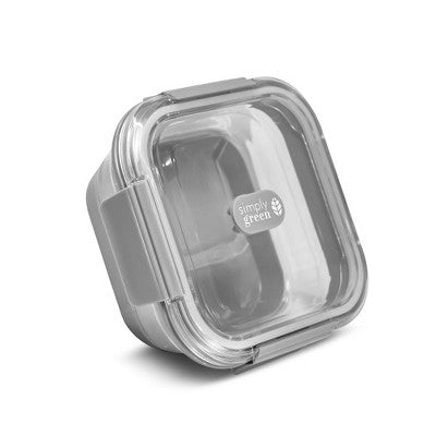Simply Green 2.95 Cups Collapsible Silicone Square Food Storage Container - Black