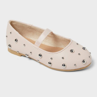 Toddler Heather Stud Ballet Flats - Cat & Jack Blush 5T