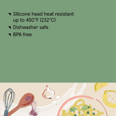 Silicone/Stainless Steel Slotted Turner Champagne - Figmint
