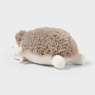 Hedgehog Kids' Mini Weighted Plush Throw Pillow White - Pillowfort