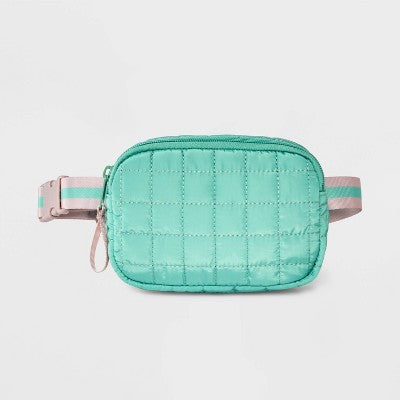 Girls' Quilted Fanny Crossbody Bag - Cat & Jack Green