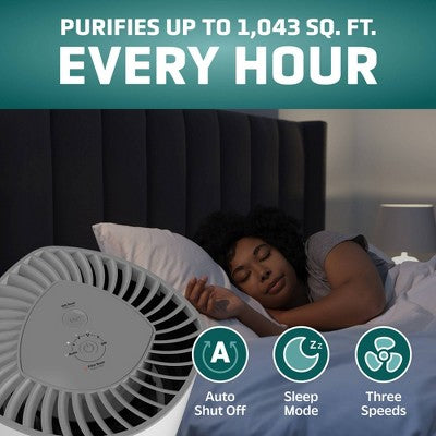 GermGuardian AirSafe Intelligent Air Purifier with 360 HEPA 13 Filter and UV-C
