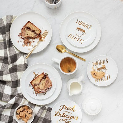 16pc Porcelain Coupe Dinnerware Set White - Threshold (LOCAL PICKUP ONLY)