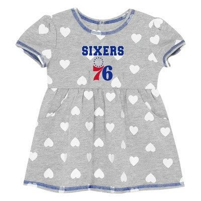 NBA Philadelphia 76ers Toddler Gray Dress - 3T