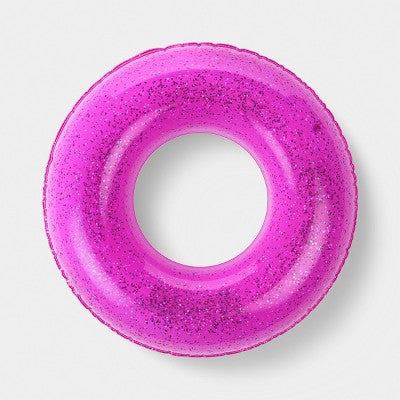 36" Glitter Pool Inner Tube - Sun Squad Pink