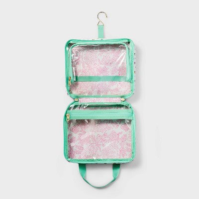 Disco Hearts Wave Hanging Toiletry Bag White/Teal - Roller Rabbit x Target