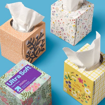 Spring Ultra Soft Facial Tissue - 4pk/65ct - up&up