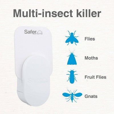 Safer Home Indoor Fly Trap Starter Kit (1 Plug-In Base + 2 Refills)