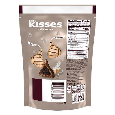 HERSHEY'S KISSES Espresso Stand Up Pouch Christmas Candy Chocolate - 6.5oz