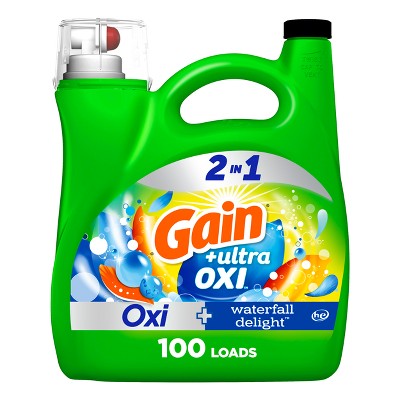 Gain Oxi Waterfall Liquid Laundry Detergent - 144 fl oz