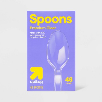 Premium Clear Plastic Spoons - 48ct - up&up