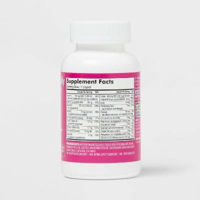 Women's Daily Multivitamin Dietary Supplement Tablets - 100ct - up&up: NSF Certified, Soy-Free, Sodium Free