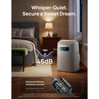DREO Smart 3-in-1 Portable 5000 BTU (8000 BTU ASHRAE) Air Conditioner with Drainage-Free Cooling Fan and Dehumidifier Timer (LOCAL PICKUP ONLY)