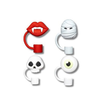 CharCharms 4pk Spooky Straw Toppers White