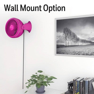 Honeywell TurboForce Table Air Circulator Fan, Pink HT900: Quiet Desk Fan, Adjustable Tilt, Portable, 3 Speeds, ETL Listed