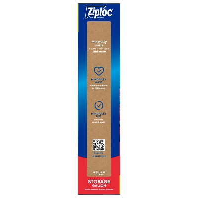 Ziploc Storage Gallon Bags with Grip 'n Seal Technology - 22ct