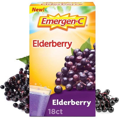 Emergen-C Elderberry Powder, 18 Ct