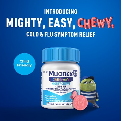 Mucinex Kids' Mighty Chews CCF - Daytime Tablets - Acetaminophen - 16ct