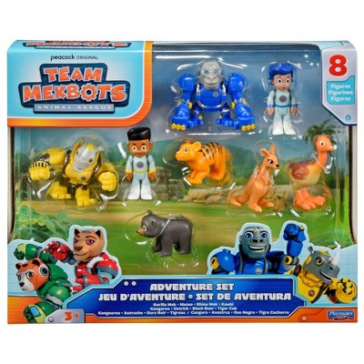 Team Mekbots Animal Rescue 8pk Adventure Playset
