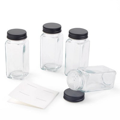 4pk Spice Jars Black - Bullseye's Playground