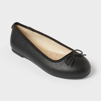 Girls' Diana Slip-On Ballet Flats - Cat & Jack Black 1