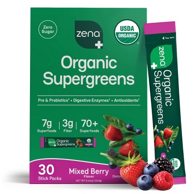 Zena Nutrition Organic Supergreens Powder - Mixed Berry