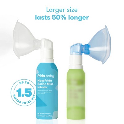 Frida Baby Saline Mist Nasal Inhaler, Decongestant for Congestion Allergy Relief for Babies Kids with Mask