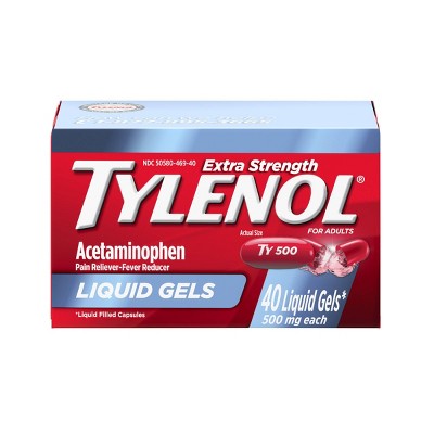 Tylenol Extra Strength Liquid Gels, Pain Reliever & Fever Reducer - Acetaminophen - 40ct