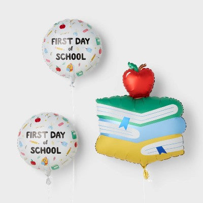 3ct Books First Day of School Foil Balloon Bundle - Spritz