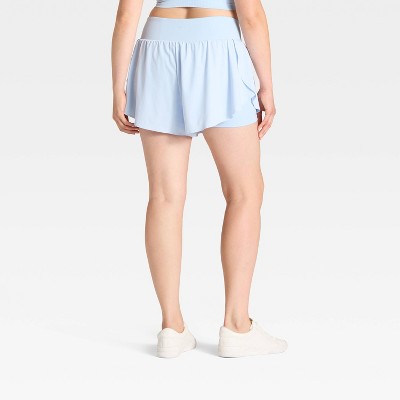 Women's Active Flutter Run Shorts 3" All In Motion Light Blue M