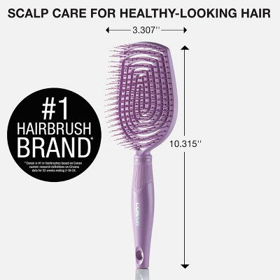 Conair Scalp Care Flexi Head Paddle Detangling Hair Brush - All Hair - Purple