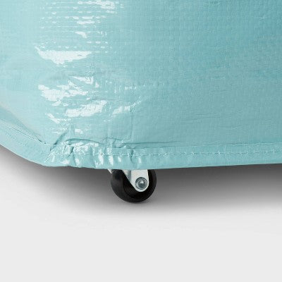 Storage Bag with Wheels Pewter Aqua - Brightroom