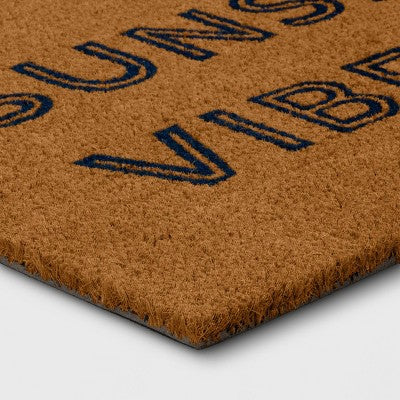 1'4"x2'4" Sunshine Vibes Rectangular Outdoor Doormat Dark Blue - Room Essentials (LOCAL PICKUP ONLY)