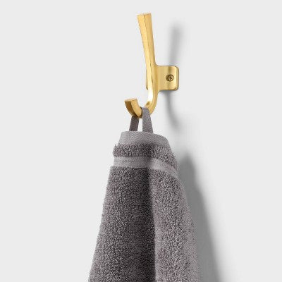 4pk Total Fresh Antimicrobial Washcloth Set Dark Gray - Threshold