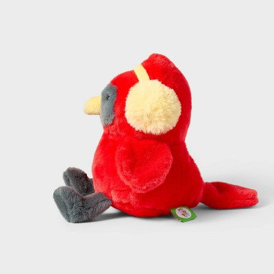 7" Cardinal Bird with Ear Muffs Stuffed Animal - Gigglescape