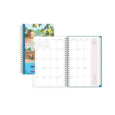 Rhi James for Blue Sky Weekly/Monthly Planner 15 Month Wirebound 5"x8" Clear Multi Cover - Atrani Lemons