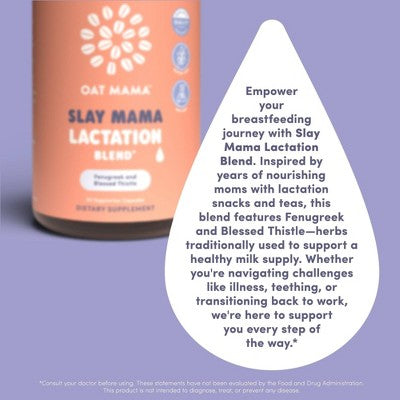 Oat Mama Slay Mama Lactation Supplements - 60ct: Dietary Capsules, 60-Count