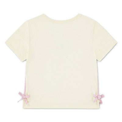 Levi's Girls' Short Sleeve Daisy Side-Tie T-Shirt - Pink/Light Yellow S